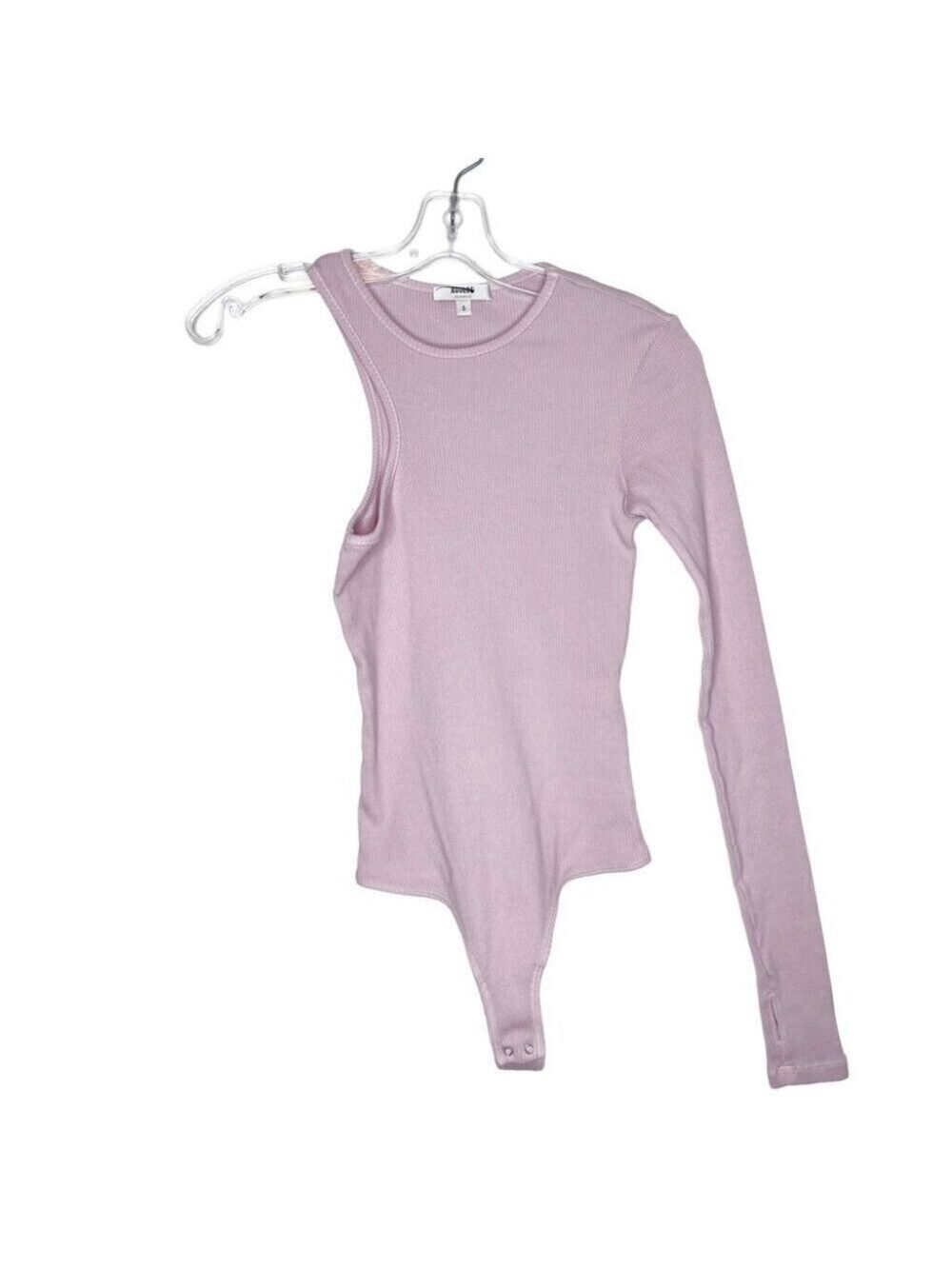 New Agolde Bea Cutaway Bodysuit In Lavender size M - Picture 4 of 8